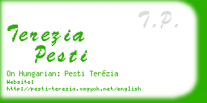 terezia pesti business card